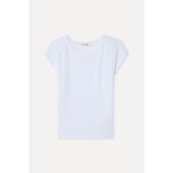 Mudo Kadın Beyaz Fitted Bisiklet Yaka Kolsuz T-Shirt