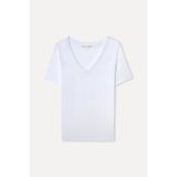 Mudo Kadın Beyaz V Yaka Modal T-Shirt
