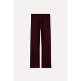 Mudo Kadın Bordo Straight Fit Beli Lastikli Pantolon
