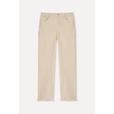 Mudo Kadın Ekru Cropped Flare Fit Pantolon