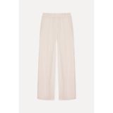 Mudo Kadın Ekru Straight Fit Keten Pantolon