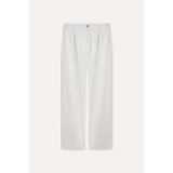 Mudo Kadın Ekru Wide Leg Pileli Pantolon