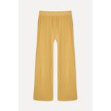 Mudo Kadın Hardal Rengi Wide Leg Modal Karışımlı Pantolon