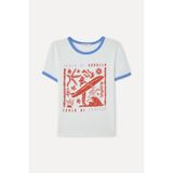 Mudo Kadın Kırık Beyaz Loose Fit Bisiklet Yaka T-Shirt
