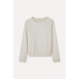 Mudo Kadın Kırık Beyaz Oversize Bisiklet Yaka Sweatshirt