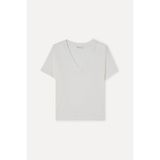 Mudo Kadın Kırık Beyaz V Yaka T-Shirt
