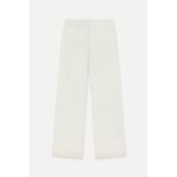 Mudo Kadın Kırık Beyaz Wide Leg Keten Pantolon