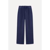 Mudo Kadın Lacivert Comfort Fit Keten Pantolon