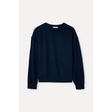 Mudo Kadın Lacivert Modal Karışımlı Oversize Bisiklet Yaka Sweatshirt