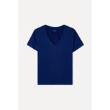 Mudo Kadın Lacivert Pamuklu V Yaka T-Shirt