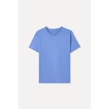 Mudo Kadın Mavi Loose Fit Bisiklet Yaka T-Shirt