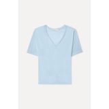 Mudo Kadın Mavi V Yaka Modal T-Shirt