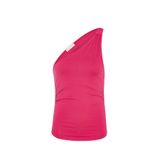 Mudo Kadın Pembe Asimetrik Açık Yaka Fitted T-Shirt