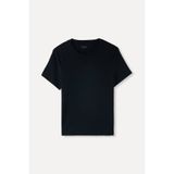 Mudo Kadın Siyah Bisiklet Yaka T-Shirt