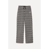 Mudo Kadın Siyah Çizgili Straight Fit Pantolon