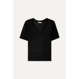Mudo Kadın Siyah V Yaka Modal T-Shirt
