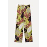 Mudo Kadın Yeşil Desenli Straight Fit Pantolon