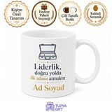 Müdüre Özel İsim Baskılı Kupa Bardak Hediye Müdür Günü Porselen Kupa