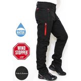 Mudwill Mudwıll Softshell Outdoor Kullanım İçin Rüzgar Geçirmez Siyah Kırmızı Fermuar Polar Kumaş Erkek Pantolon 600201
