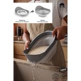 Muf Home Akordiyon Pirinç ve Sebze Süzgeci Pratik Çok Amaçlı Katlanabilir Yer Tasarrufu Sağlar Kamp ve Karavana Uygun - 3 Litre - Bpa Içermez
