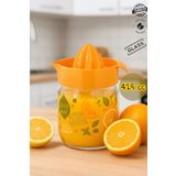 MUF HOME Cam Limon Portakal ve Narenciye Sıkacağı -Desenli Cam Limon Sıkacağı - Pratik Limonluk - 425cc
