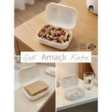 muf home çok amaçlı kapaklı mini saklama kutusu taşınabilir seyahat tipi , sabun, atıştırmalık kabı 320ml