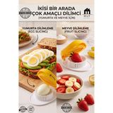 Muf Home Çok Amaçlı Pratik Yumurta, Çilek ve Muz Dilimleyici - Paslanmaz Çelik Telli Sağlıklı Mutfak Aparatı (Bpa Free)