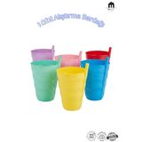 Muf Home Eğlenceli Pipetli Bardak Kendinden Pipetli Bardak Bebekleri Pipete Alıştırma Bardağı- Bpa Free (250ML) 1 Adet