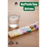 Muf Home Haftalık 7 Bölmeli ilaç Saklama Kutusu 7 Bölmeli Hap Saklama Kutusu - Balıkçılık iğne Kutusu - Bpa içermez