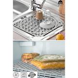 Muf Home Lavabo Buz Halısı Buzluk Zemin Koruyucu Bulaşık Kurutma Matı Damacana Altlığı Uzun Ömürlü Kullanım