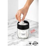 MUF HOME Lüx Pamukluk Makyaj Temizleme Pamuğu Organizeri Cam Kulak Pamuğu & Makyaj Pamuğu & Pamukluk 425 ml