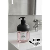 MUF HOME Modern Cam Sıvı Sabunluk ve Deterjanlık Seti Tezgah Üstü Cam Sabunluk Lavabo Deterjanlık 425ml