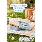 Muf Home Panda Tasarımlı Çocuk Beslenme Kutusu - Okul Piknik Sandviç ve Atıştırmalık Saklama Kabı Bpa Free - Mavi