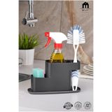 MUF HOME Pratik Tezgah Üstü Süngerlik Sabunluk ve Fırçalık - Çok Amaçlı Mutfak Organizeri Lavabo Kenarı Düzenleyici