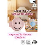 Muf Home Sevimli Maymun Tasarımlı Kilitli Çocuk Beslenme Kutusu ve Saklama Kabı (1200ML) Bpa Free