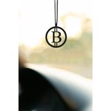 Mufamet Metal Bitcoin Motifli Dikiz Aynası Süsü Oto Aksesuar Araba Süsü