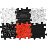 Muffik Baby Black & White Set · 55X80 cm 6 Parça Yumuşak Siyah-Beyaz Kontrast Aktivite Matı | Bebek Tummy Time ve Motor Gelişim Için Oyun Halısı - 55 x 80 cm - Kırmızı - Beyaz - Siyah