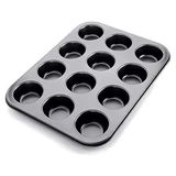 Muffin Kek Kabı ve Cupcake Fırın Tepsisi – Yapışmaz Metal Hamur, 12 Gözlü Muffin Kabı, Cup - Çok Renkli