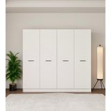 Mufi Wood 4 Kapaklı Tamamen Mdf Yüklük - Beyaz