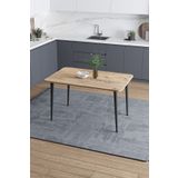 Mufian Concept DAMLA 60x90 Cm İskandinav - Bohem Oval Köşe Çam Desen Yemek - Mutfak - Balkon - Çalışma Masası
