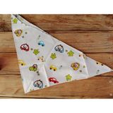 Mufin Collection Erkek Çocuk Bandana | Pamuklu Desenli Boyunluk & Saç Bandı | 60X35 cm - 1 - 6 Yaş - Beyaz