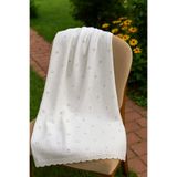 Mufincollection Nakış Detaylı % 100 Pamuklu Muslin Omuz Şalı – 55 x 140 cm