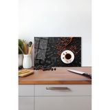 Muftak Malzemeleri ve Aşk Cam Kesme Tahtası , Silikon Ayaklı Isıya Kırılmaya Dayanıklı Sunum Tablası - 30 x 45 cm
