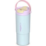 Mug 660 ml Tek Kapak Çift Kullanım Pipetli Rahat Içim Kulplu Paslanmaz Çelik Termos 1102-660ML - 0 - 249 ml
