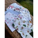 mugaSA - %100 Pamuk, Bebek Önlük, Fular, Yakalık, Muslin, Mama Önlüğü, Organik, 10'lu Set - Desenli - 0 - 1 Yaş