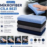 Muggio 40X50 Mikrofiber Cila Bezi Oto Kurulama Parlatma Bezi Iz Tüy Hav Bırakmaz 1 Adet - Çok Renkli