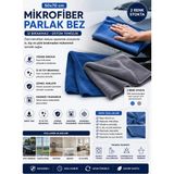 Muggio 50X70 Mikrofiber Parlak Bez Oto Kurulama Temizlik Bezi Iz Tüy Hav Bırakmaz 1 Adet - Çok Renkli