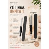 Muggio Tırnak Törpü Seti 2'li Metal Ve Sünger Törpü Et İtici Arka Başlık