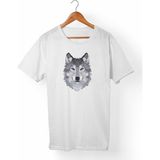 Muggkuppa Ay Yıldız Türk-Bozkurt Unisex-Erkek Beyaz T-Shirt