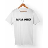 Muggkuppa Captain America Unisex-Erkek Beyaz T-Shirt - L
